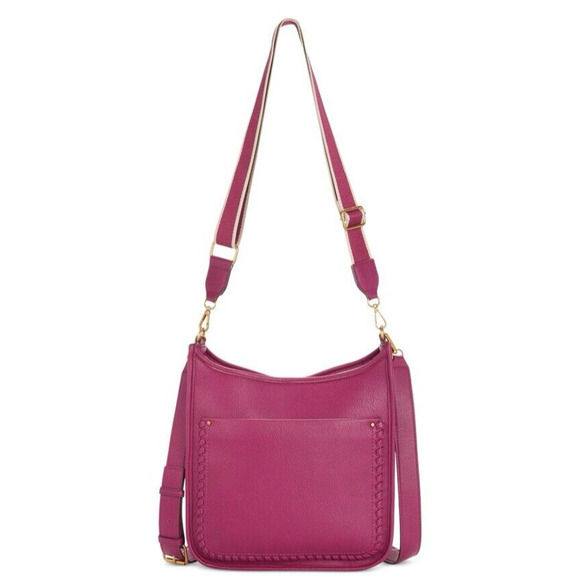Style&co. Handbags - Style & Co Whipstitch soft faux-leather medium Crossbody Purse Twinberry Pink‎